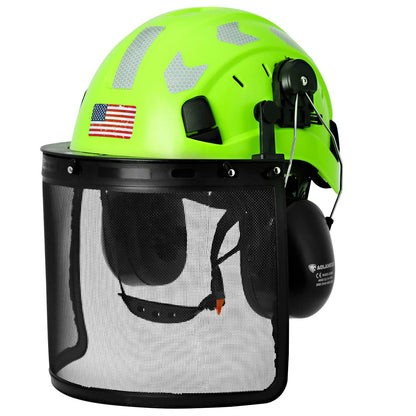 AOLAMEGS Construction  Welding Helmets Hard Hats with Visor - OSHA Approved Construction Hardhat with Chin Straps