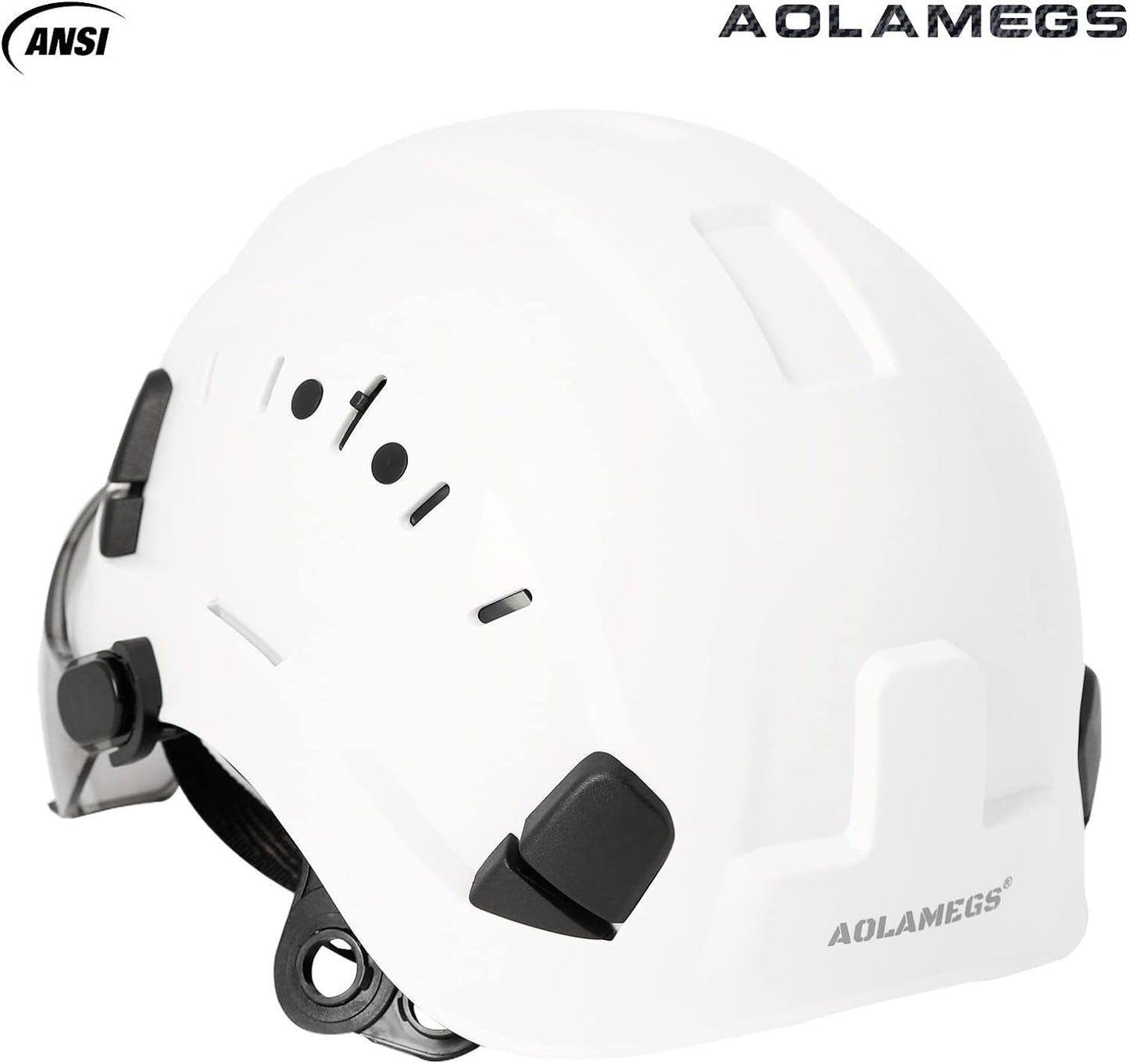 AOLAMEGS Construction Hard Hats with Visor - OSHA Approved Construction Hardhat with Chin Straps