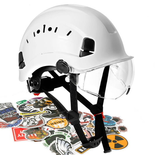 AOLAMEGS Construction Hard Hats with Visor - OSHA Approved Construction Hardhat with Chin Straps