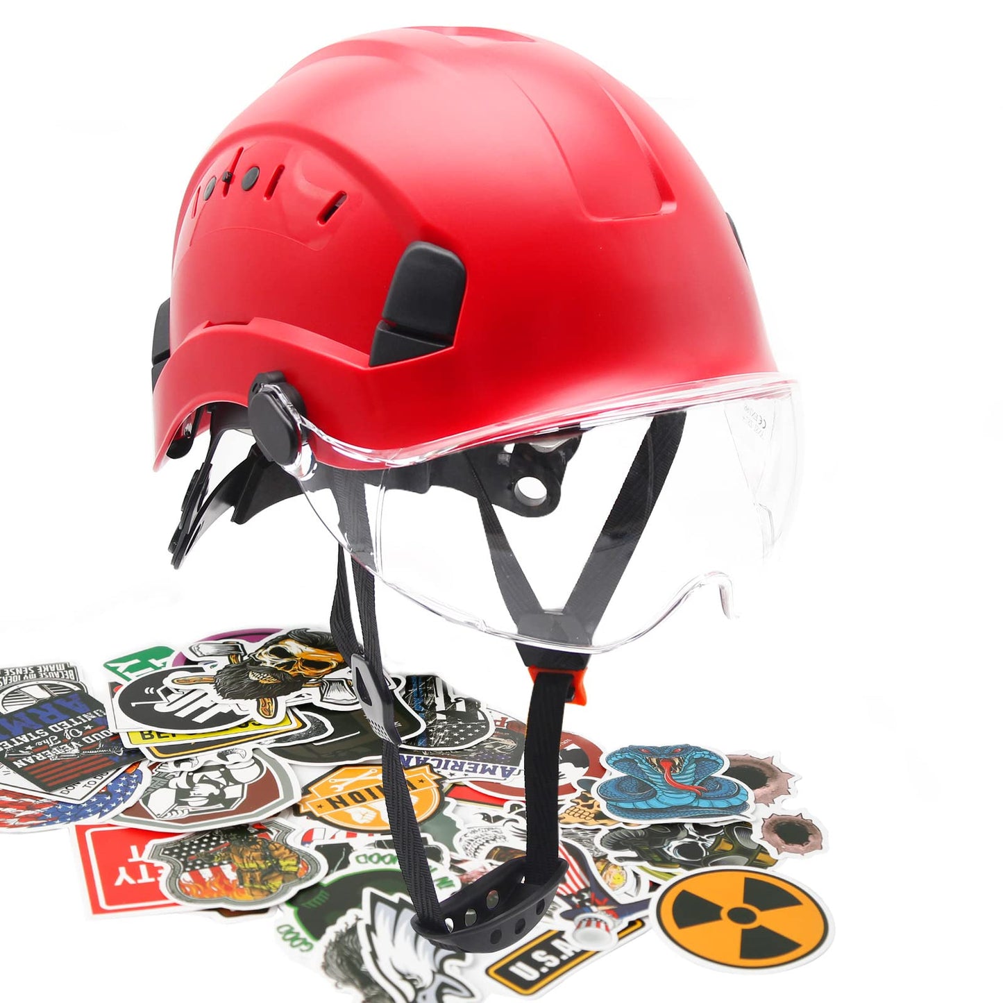 AOLAMEGS Construction Hard Hats with Visor - OSHA Approved Construction Hardhat with Chin Straps
